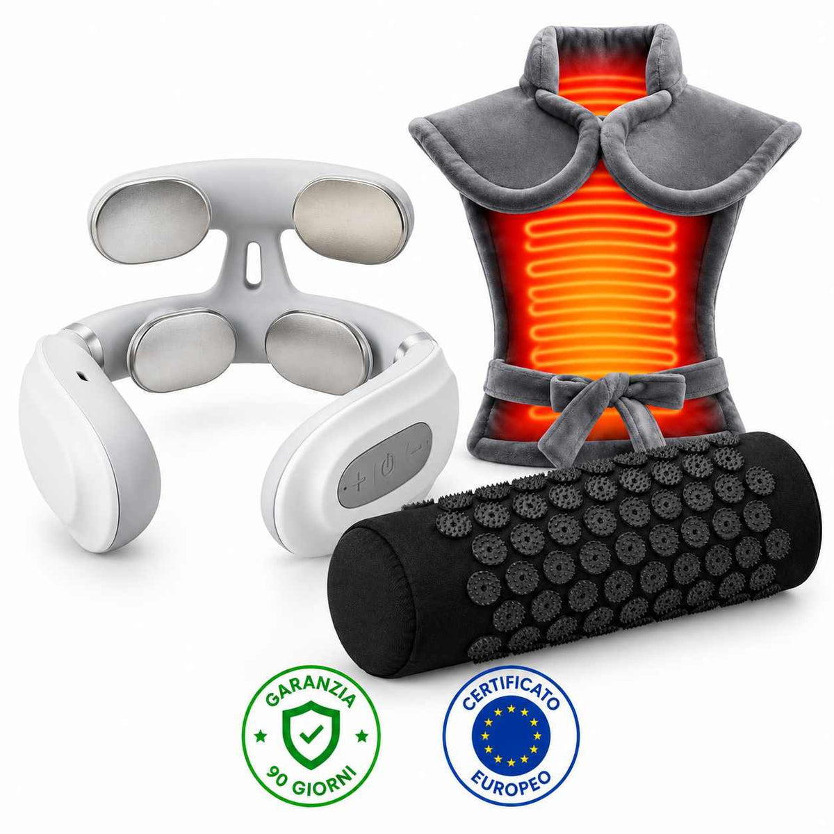 CerviPulse + Cuscino ad Agopressione + Mantella Termica